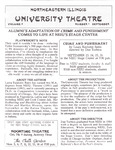 University Theatre Newsletter- September 1992 by UTN Staff