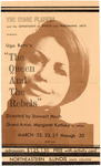 1968 - The Queen and the Rebels Poster by NEIU Theatre Department