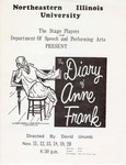 1971 - Diary of Anne Frank Flyer by NEIU Theatre Department