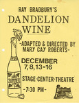 1972 - Dandelion Wine Flyer by NEIU Theatre Department