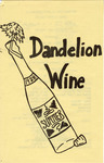 1972 - Dandelion Wine Program by NEIU Theatre Department