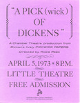 1973 - A Pick(wick) of Dickens Flyer by NEIU Theatre Department
