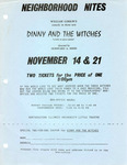 1974 - Dinny and the Witches Flyer 02 by NEIU Theatre Department