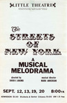 1975 - The Streets of New York Poster by NEIU Theatre Department