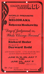 1979 - Day of Judgement; or, While Chicago Burned Poster by NEIU Theatre Department