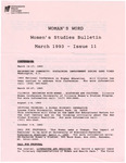 Woman's Word- Mar. 1993 by Women's Studies Program Staff